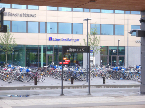 Bicycles parked outside.